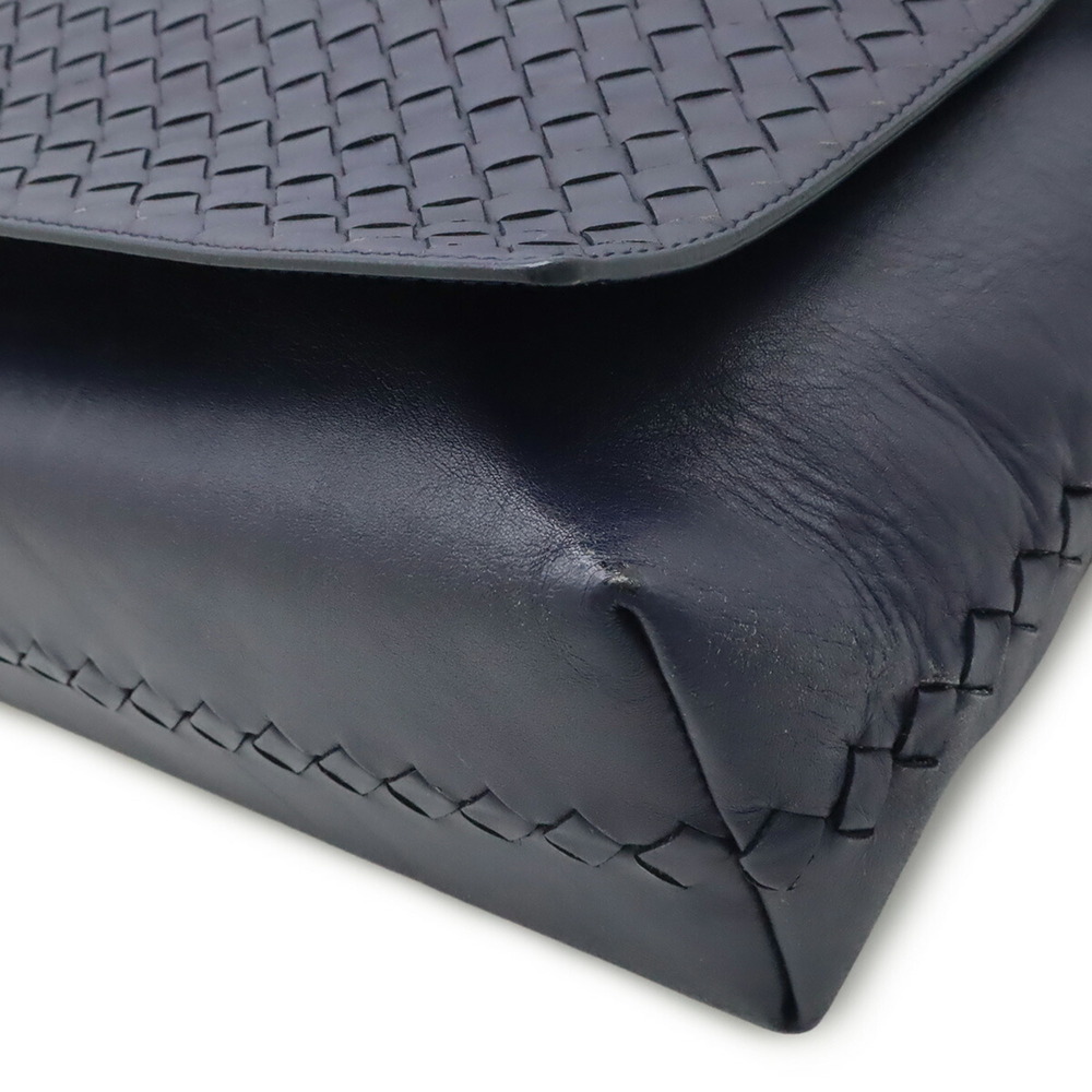 BOTTEGA VENETA Intrecciato Handbag/Shoulder Bag, Leather, Dark Purple, 221065 - Picture 4 of 10